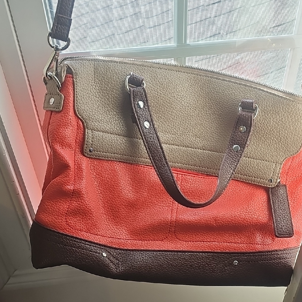 Stylish Pink and Brown Women's Bag